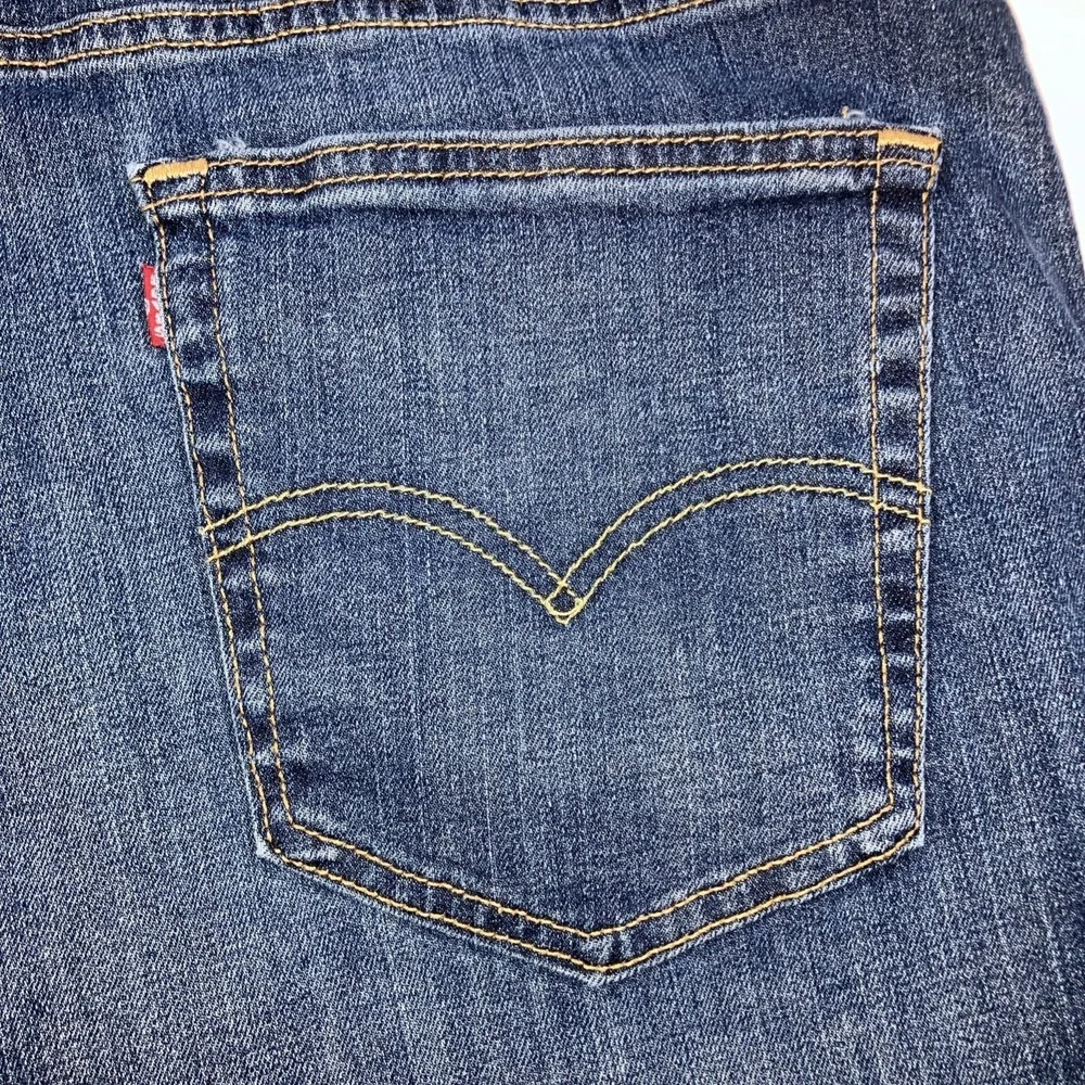 Levis 559 Relaxed Fit Straight Stretch 40x32 Medium Wash Denim Blue Jeans Zip